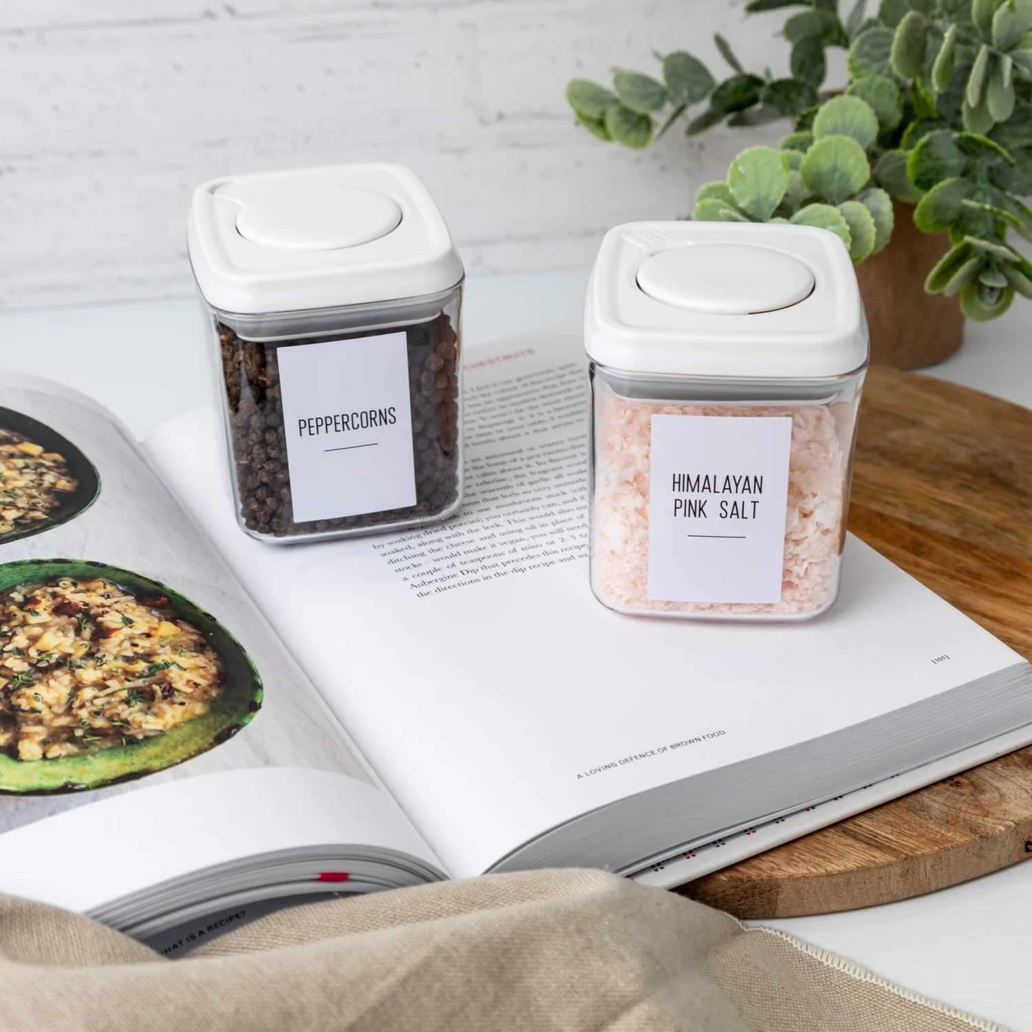 White Push Top Spice Pantry Container | 320ml 7 White Push Top Spice Pantry Container | 320ml - Image 5