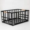 Black Large Storage Basket With Wooden Handle 1 Black Large Storage Basket With Wooden Handle -Pretty Little Designs 0B7A5035