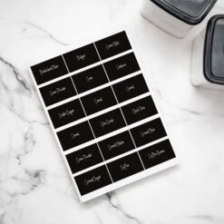 Lily Pantry Label Pack - Black