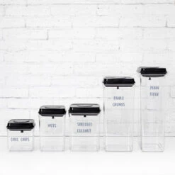 5 Pack - Black Push Top Pantry Container 13 5 Pack - Black Push Top Pantry Container -Pretty Little Designs 26 d212572f b059 47ea a0f6 3e6a99a8b2a8