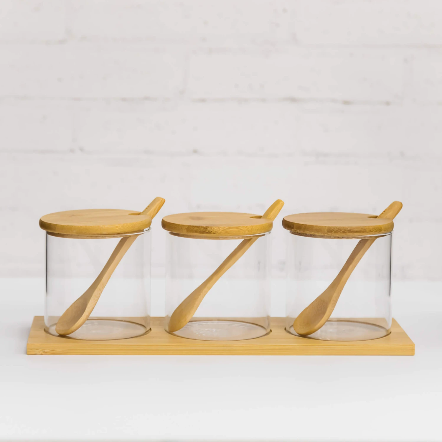 Bamboo Glass Jar | 3Pcs Set 4 Bamboo Glass Jar | 3Pcs Set - Image 2