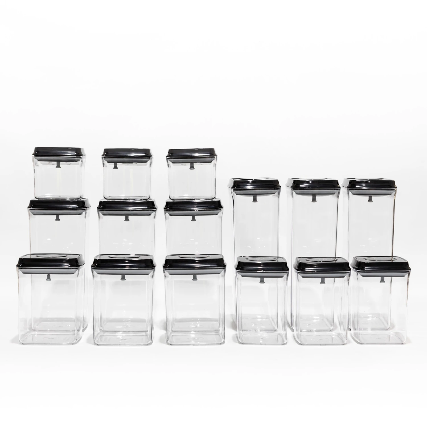 15 Pack - Black Push Top Pantry Container Set & Labels (or Without) 8 15 Pack - Black Push Top Pantry Container Set & Labels (or Without) - Image 6