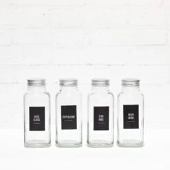 Black Modern Minimalist Herb & Spice Stickers -Pretty Little Designs 3S9A2165