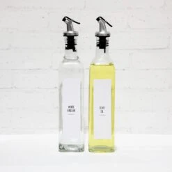 Modern Minimalist Oil, Vinegar & Syrup Labels - 36 Stickers