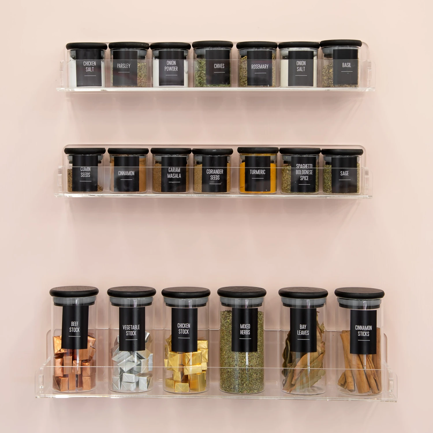 Black Modern Minimalist Peel & Stick Pantry Labels 5 Black Modern Minimalist Peel & Stick Pantry Labels - Image 3