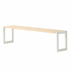 70cm White Bamboo Pantry Shelf - Narrow