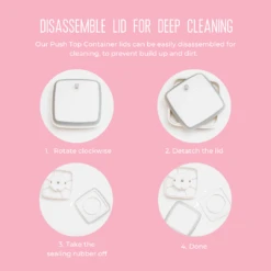 Flour Bundle In White 3 X 2.5L Airtight Push-Top Containers -Pretty Little Designs Airtight containers Push Top Pantry Education lids 0b522180 8cfe 43fb 8a24 c3cc04f99825