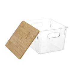 Crystal Encore Container Bamboo Lid | Medium