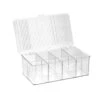 Crystal Hinged 8 Section Container -Pretty Little Designs Crystal Hinged 8 Section Container