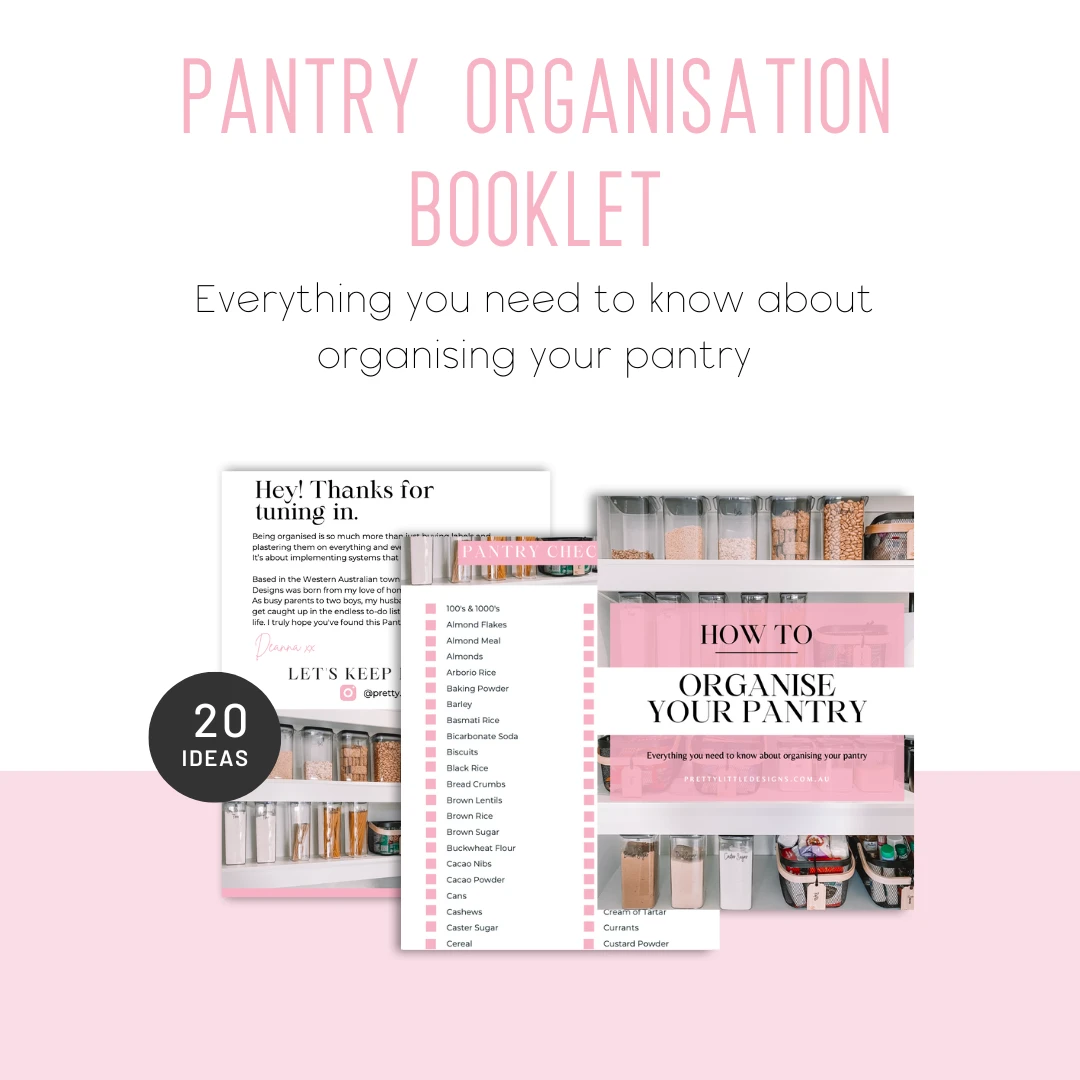 Pantry Organisation Booklet 3 Pantry Organisation Booklet