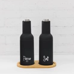 Salt & Pepper Grinder Bundle -Pretty Little Designs Gravity grinders black salt pepper