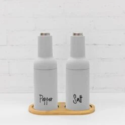 Salt & Pepper Grinder Bundle -Pretty Little Designs Gravity grinders grey salt pepper