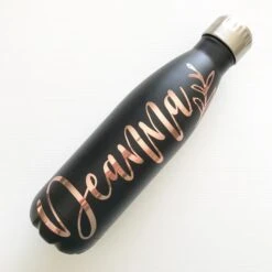 Personalised Name Label Leaf Pattern