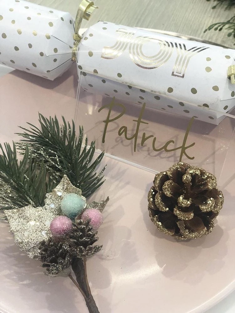 Personalised Acrylic Name Place Cards 4 Personalised Acrylic Name Place Cards - Image 2