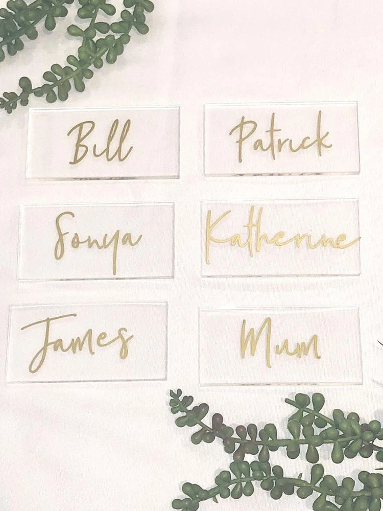 Personalised Acrylic Name Place Cards 12 Personalised Acrylic Name Place Cards - Image 10