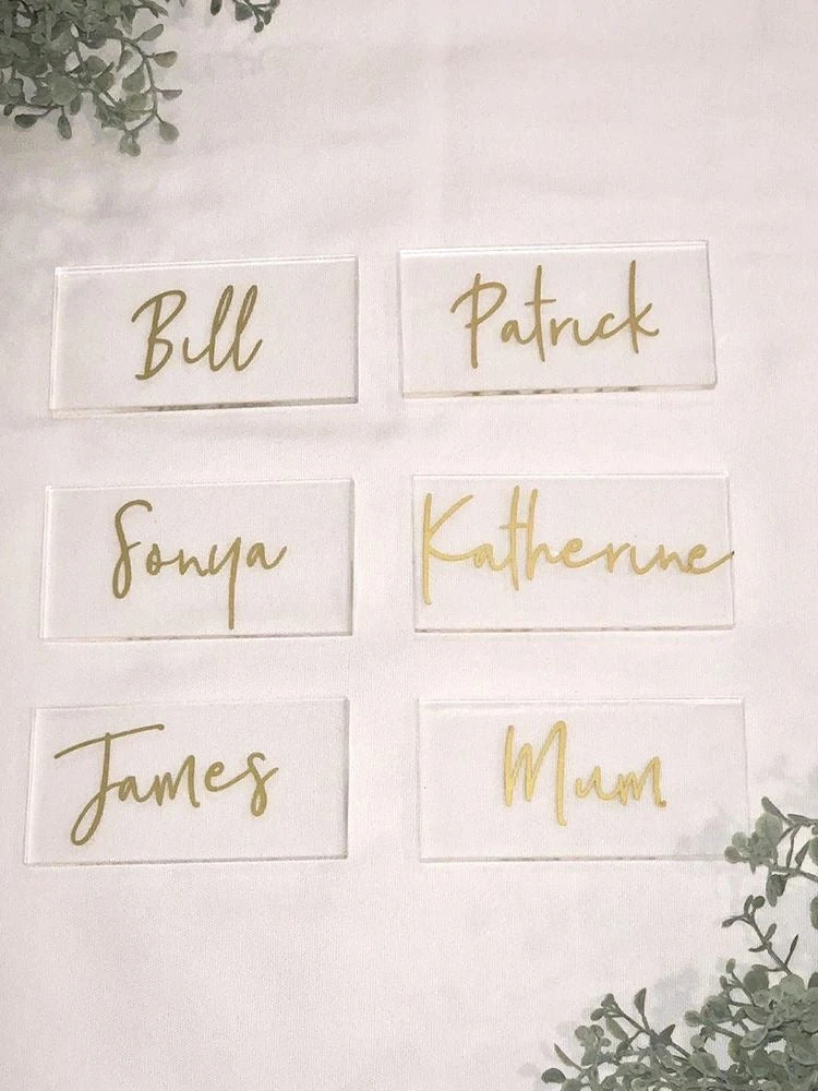 Personalised Acrylic Name Place Cards 9 Personalised Acrylic Name Place Cards - Image 7