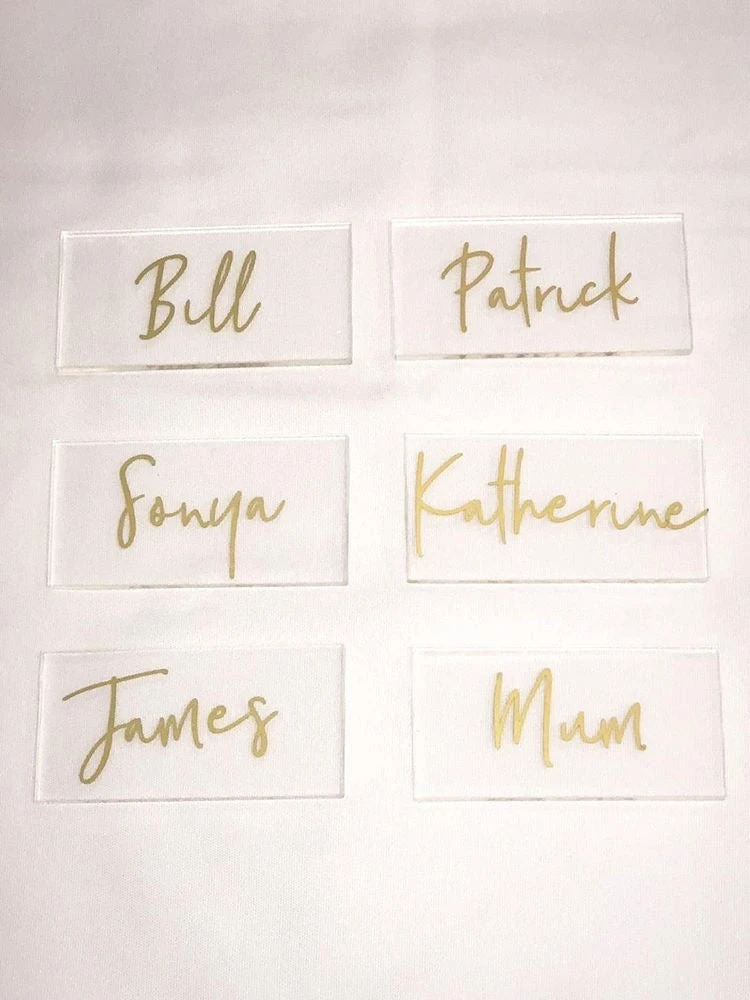 Personalised Acrylic Name Place Cards 10 Personalised Acrylic Name Place Cards - Image 8
