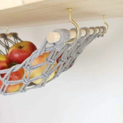 Macrame Hammock Fruit Basket 11 Macrame Hammock Fruit Basket -Pretty Little Designs MacrameHammockFruitBasketHanging