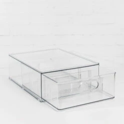 Crystal Storage Drawer With Divider | Large 9 Crystal Storage Drawer With Divider | Large -Pretty Little Designs Medium Modular Storage Drawer