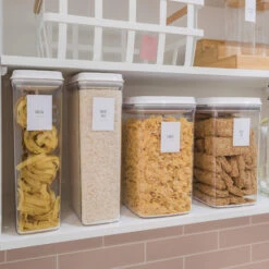 White Modern Minimalist Peel & Stick Pantry Labels