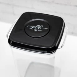 Black Push Top Pantry Container - 4L 17 Black Push Top Pantry Container - 4L -Pretty Little Designs PrettyLittleDesigns 0001