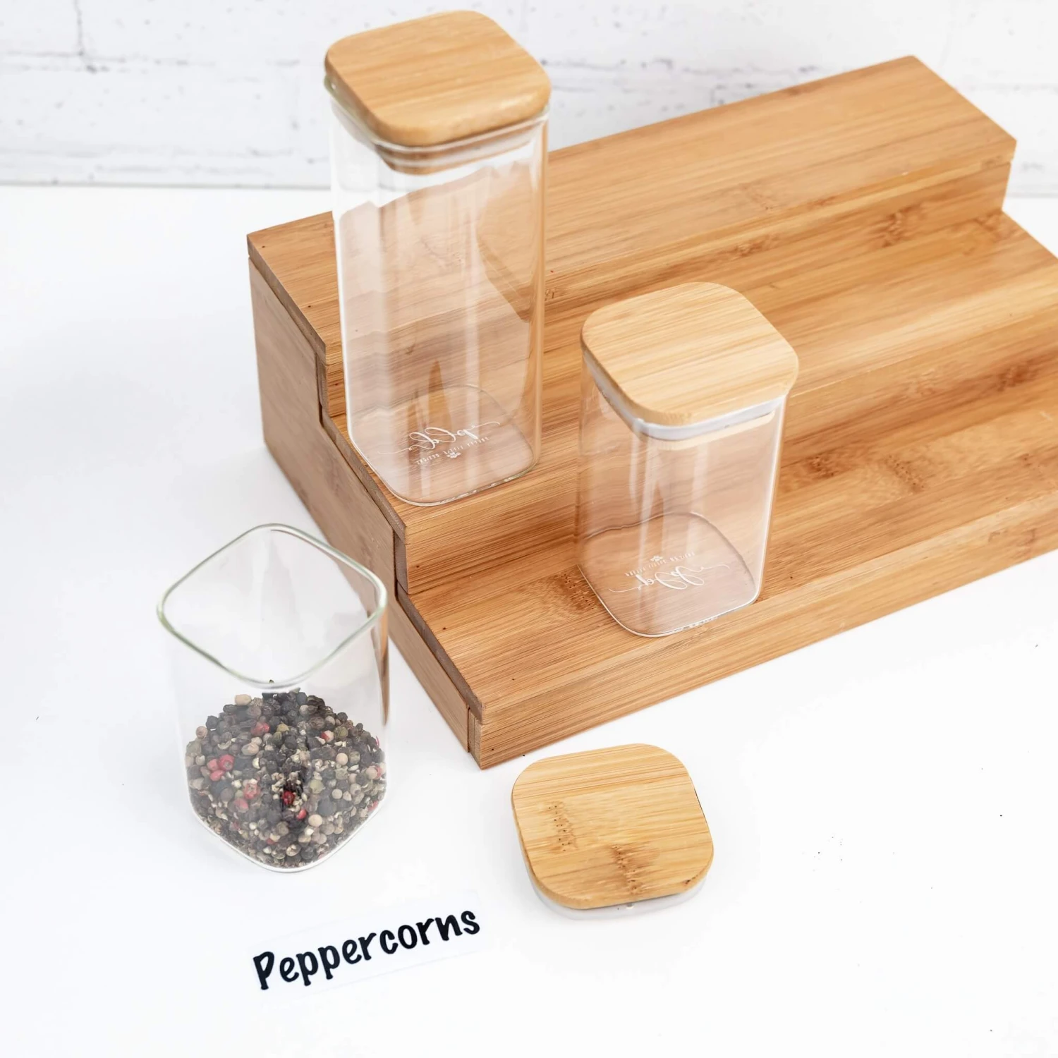 Bamboo 3 Tier Spice Rack Shelf Organiser 8 Bamboo 3 Tier Spice Rack Shelf Organiser - Image 6