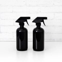 Black Glass Refillable Spray Bottles 500ml