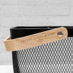 Small Black Neatly Wired Storage Basket 7 Small Black Neatly Wired Storage Basket -Pretty Little Designs PrettyLittleDesigns 5380 Edit
