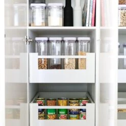 5 Pack - White Push Top Pantry Container 17 5 Pack - White Push Top Pantry Container -Pretty Little Designs PrettyLittleDesigns 8128 web