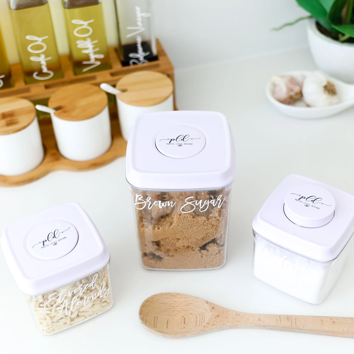 5 Pack - White Push Top Pantry Container 8 5 Pack - White Push Top Pantry Container - Image 6