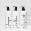 Tulip Bathroom Bottles, Pump & Label - Perfect For Shampoo, Conditioner Etc -Pretty Little Designs PrettyLittleDesigns 9986