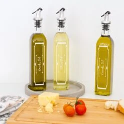 Bordered Oil & Vinegar Glass Bottle Labels -Pretty Little Designs PrettyLittleDesigns oil vinegar label 1