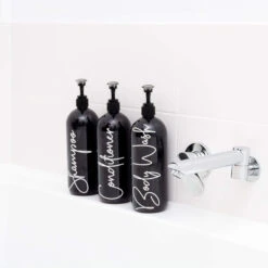 Tulip Bathroom Bottles, Pump & Label - Perfect For Shampoo, Conditioner Etc 15 Tulip Bathroom Bottles, Pump & Label - Perfect For Shampoo, Conditioner Etc -Pretty Little Designs PrettyLittleDesigns web 0128 3