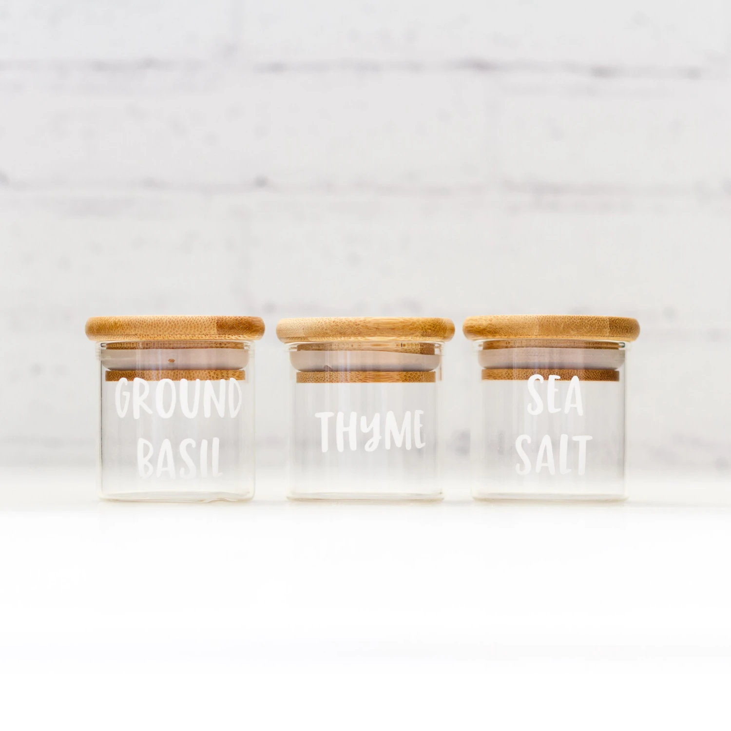 Bamboo & Glass Spice Jars & Labels | 24 Pcs Set 4 Bamboo & Glass Spice Jars & Labels | 24 Pcs Set - Image 2