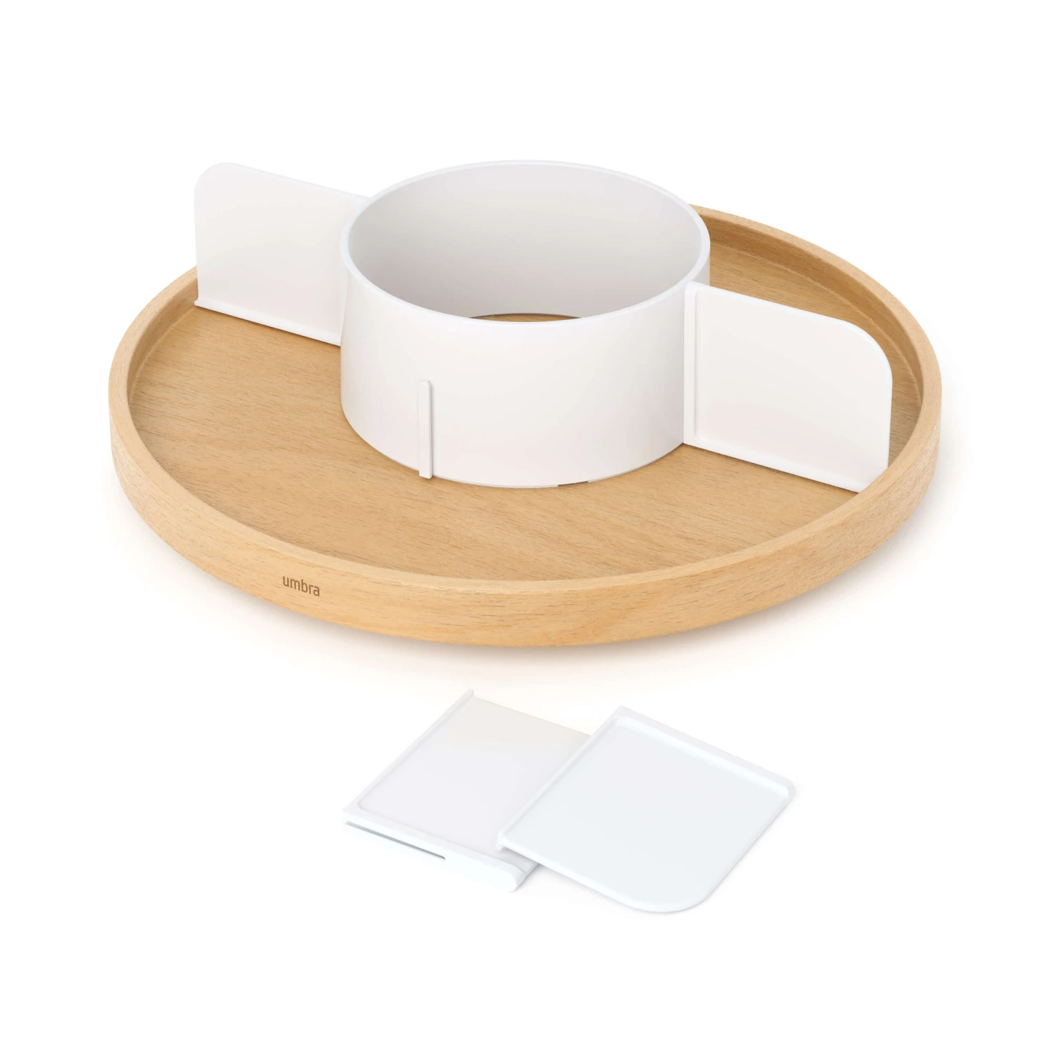 Umbra Bellwood Lazy Susan White/Natural 4 Umbra Bellwood Lazy Susan White/Natural - Image 2