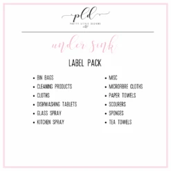 Under Sink Everyday Essential Label Pack