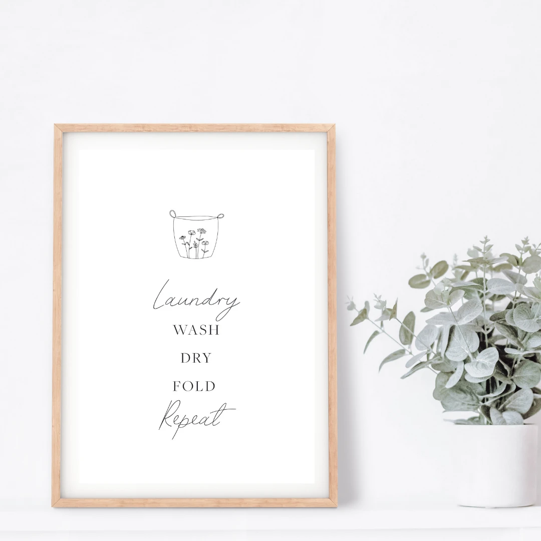Laundry Wall Art Wash Dry Fold Repeat Print 2 Laundry Wall Art Wash Dry Fold Repeat Print