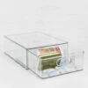 Crystal Storage Drawer With Divider | Large 1 Crystal Storage Drawer With Divider | Large -Pretty Little Designs clear storage drawer