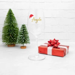 Personalised Christmas Santa Name Label Stickers -Pretty Little Designs custom santa name labels for gifts