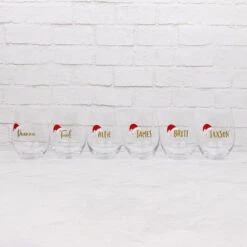 Personalised Christmas Santa Name Label Stickers -Pretty Little Designs display personalised santa name label stickers