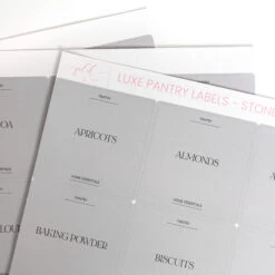 Luxe Minimalist Spice Labels 12 Luxe Minimalist Spice Labels -Pretty Little Designs grey Modern pantry labels