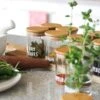 Bamboo & Glass Spice Jars | 100ml Sets -Pretty Little Designs herb and spice jar