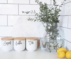 Peony Tea, Coffee Sugar Labels