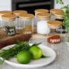Bamboo & Glass Spice Jars & Labels | 24 Pcs Set 2 Bamboo & Glass Spice Jars & Labels | 24 Pcs Set -Pretty Little Designs image 2489e29e 7154 45b4 ab47 fa08bd3bdeac