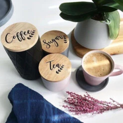 Orchid Tea, Coffee Sugar Canister Labels