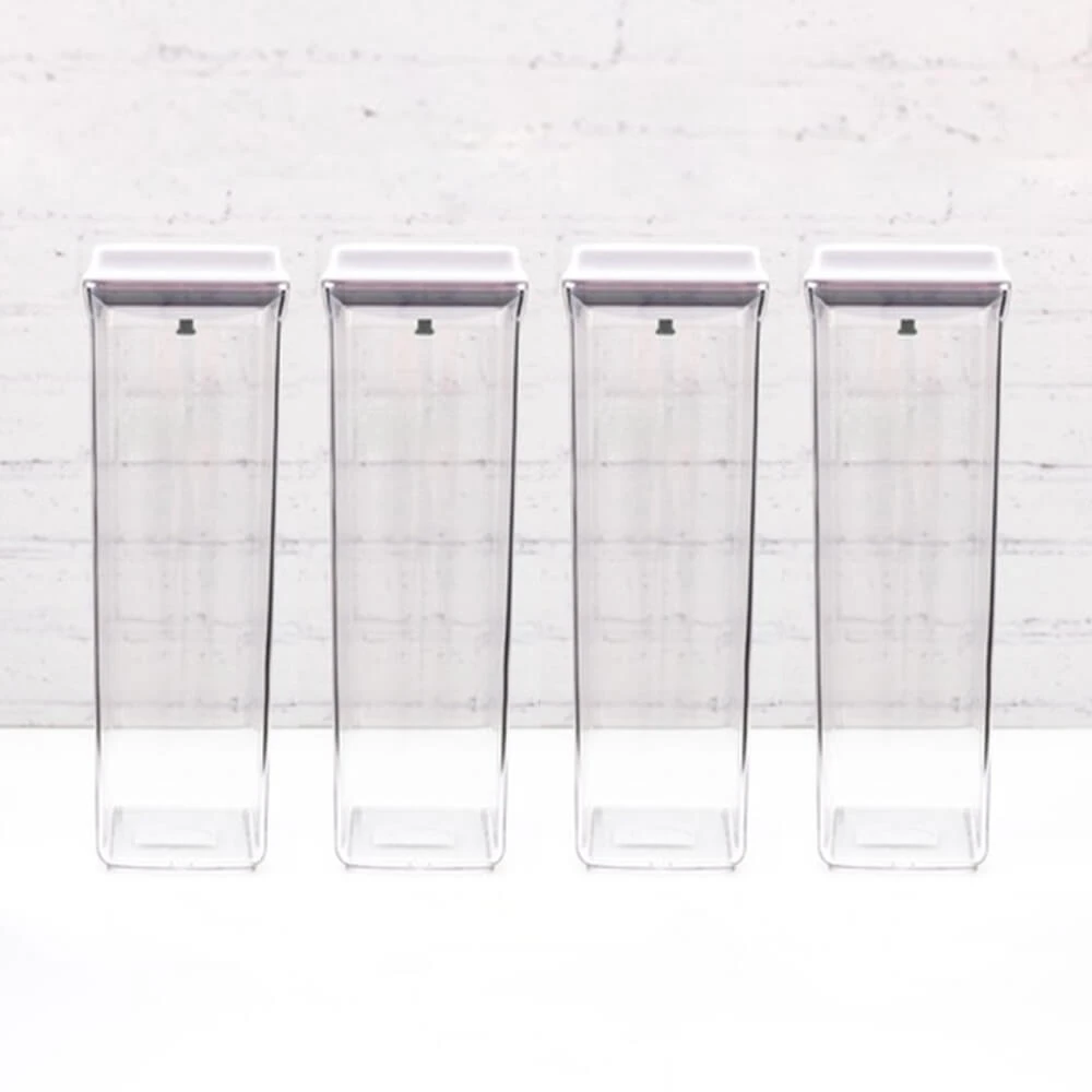 White Cereal Bundle 4 X 3.2L Airtight Push-Top Containers 3 White Cereal Bundle 4 X 3.2L Airtight Push-Top Containers