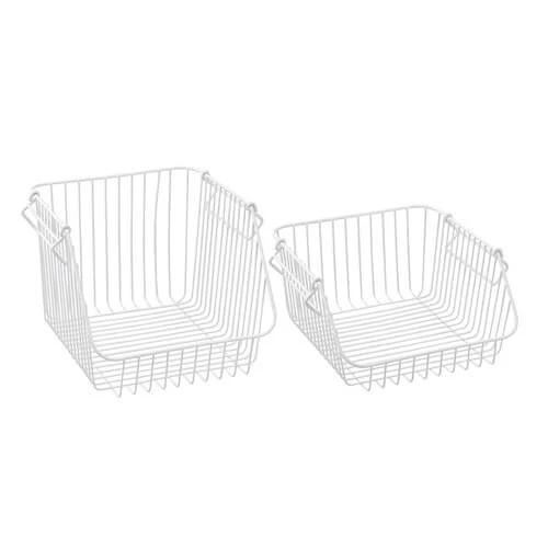 Wire Stacking Basket - White 5 Wire Stacking Basket - White - Image 3