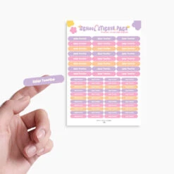 Name Sticker Pack - Mixed Bundle Plain