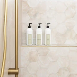 Luxe Minimalist Bathroom Labels -Pretty Little Designs reusable bathroom label stickers