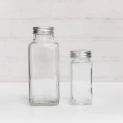 Pretty Little Designs 9 Pretty Little Designs -Pretty Little Designs square glass spice jar shaker lid